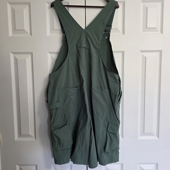 Duluth Women's Heirloom Gardening Bib Overalls Shorts, Fir Green, Size XXL - Picture 4 of 8